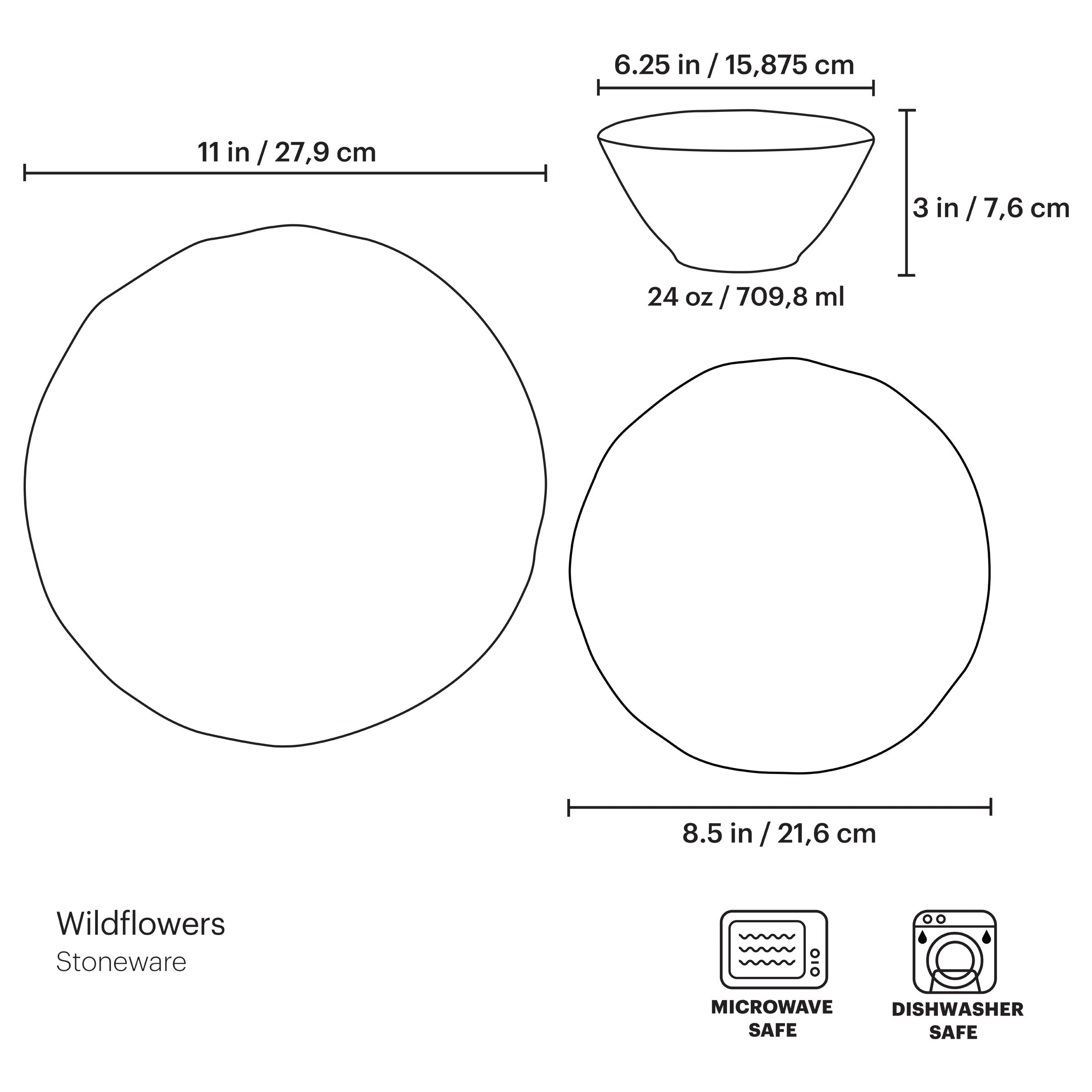 Wildflowers 12-Piece Dinnerware Set - Image 11
