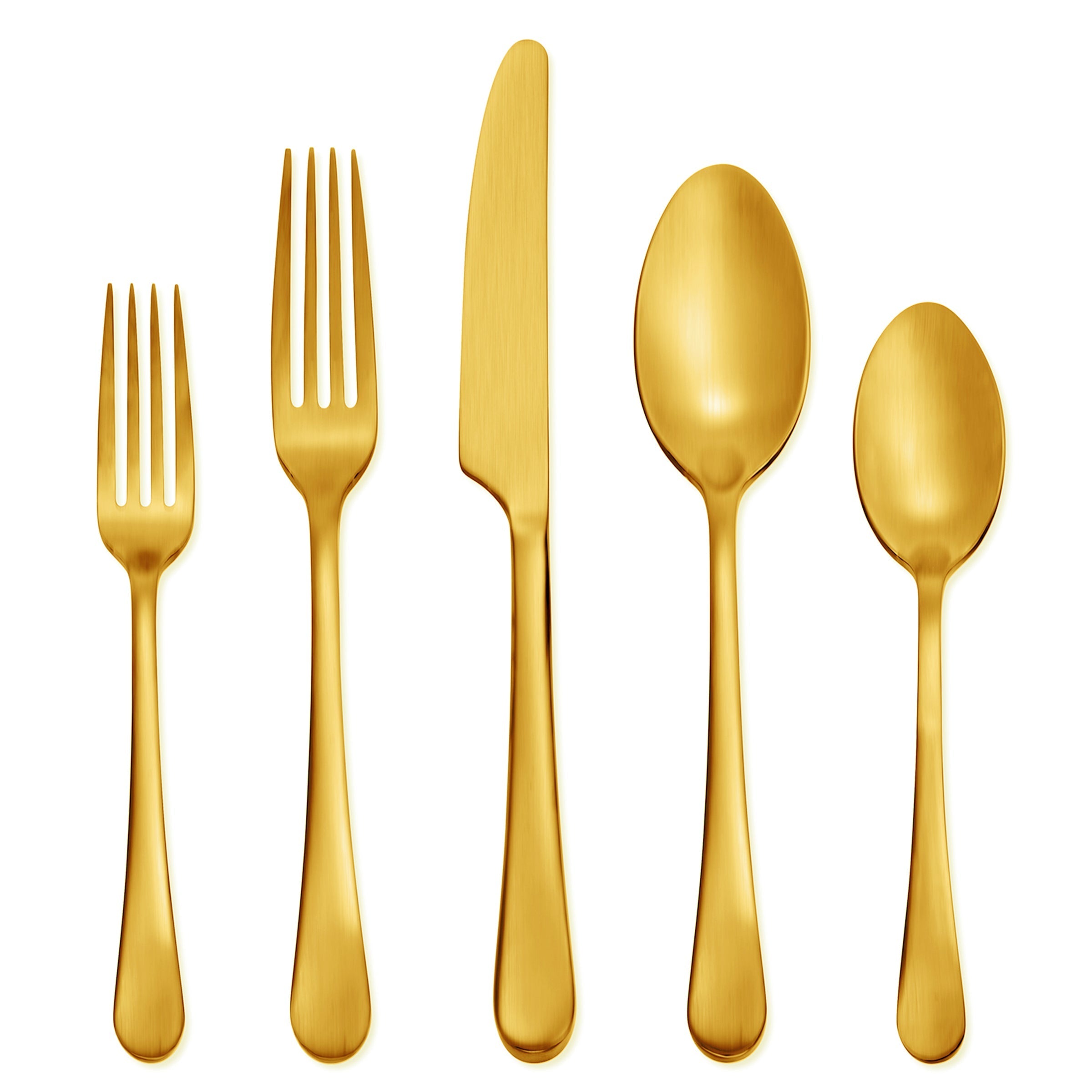 Mirabella Gold Titanium Satin 20 Piece Flatware Set