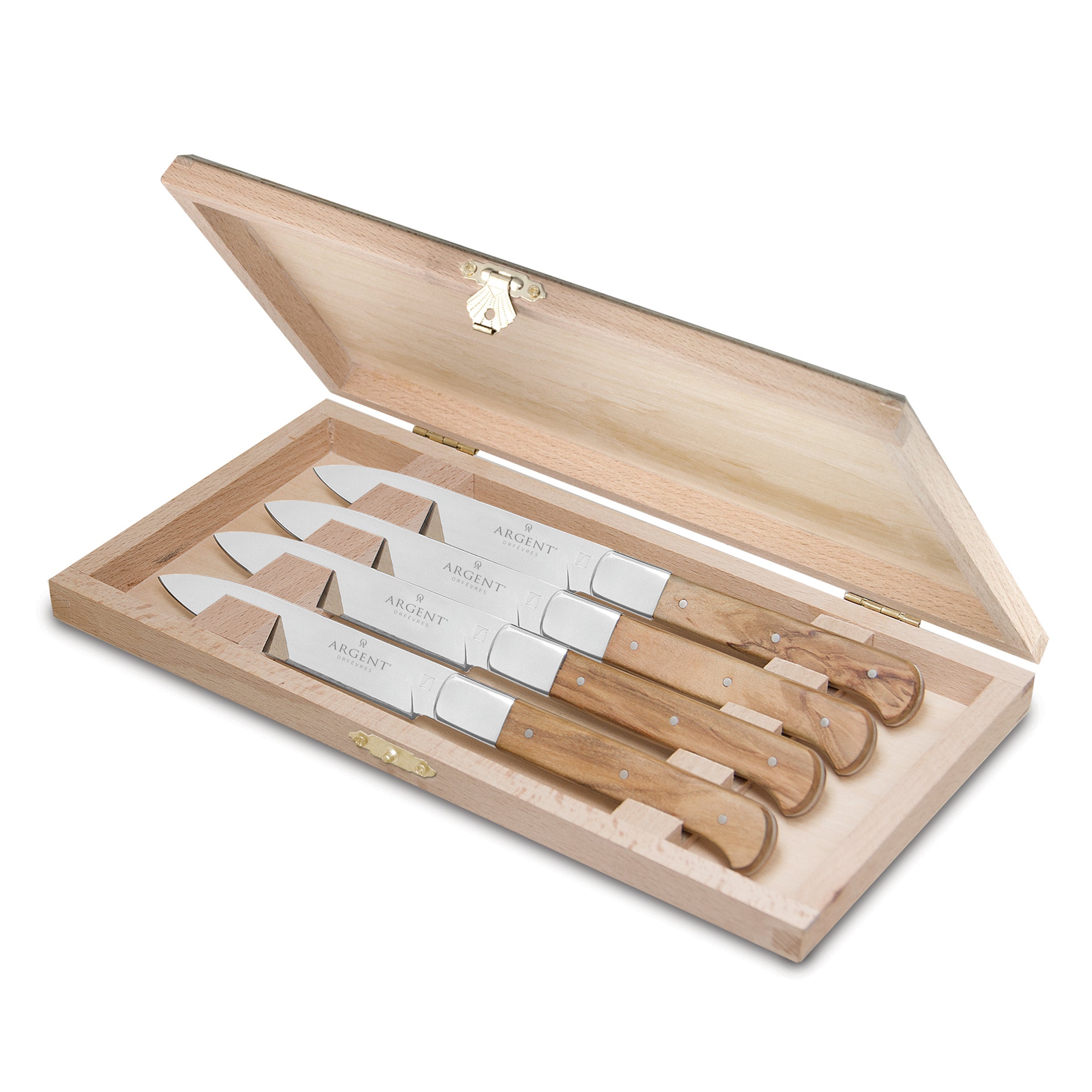 Lynden Olive Wood Steak Knives Set of 4 - Image 6