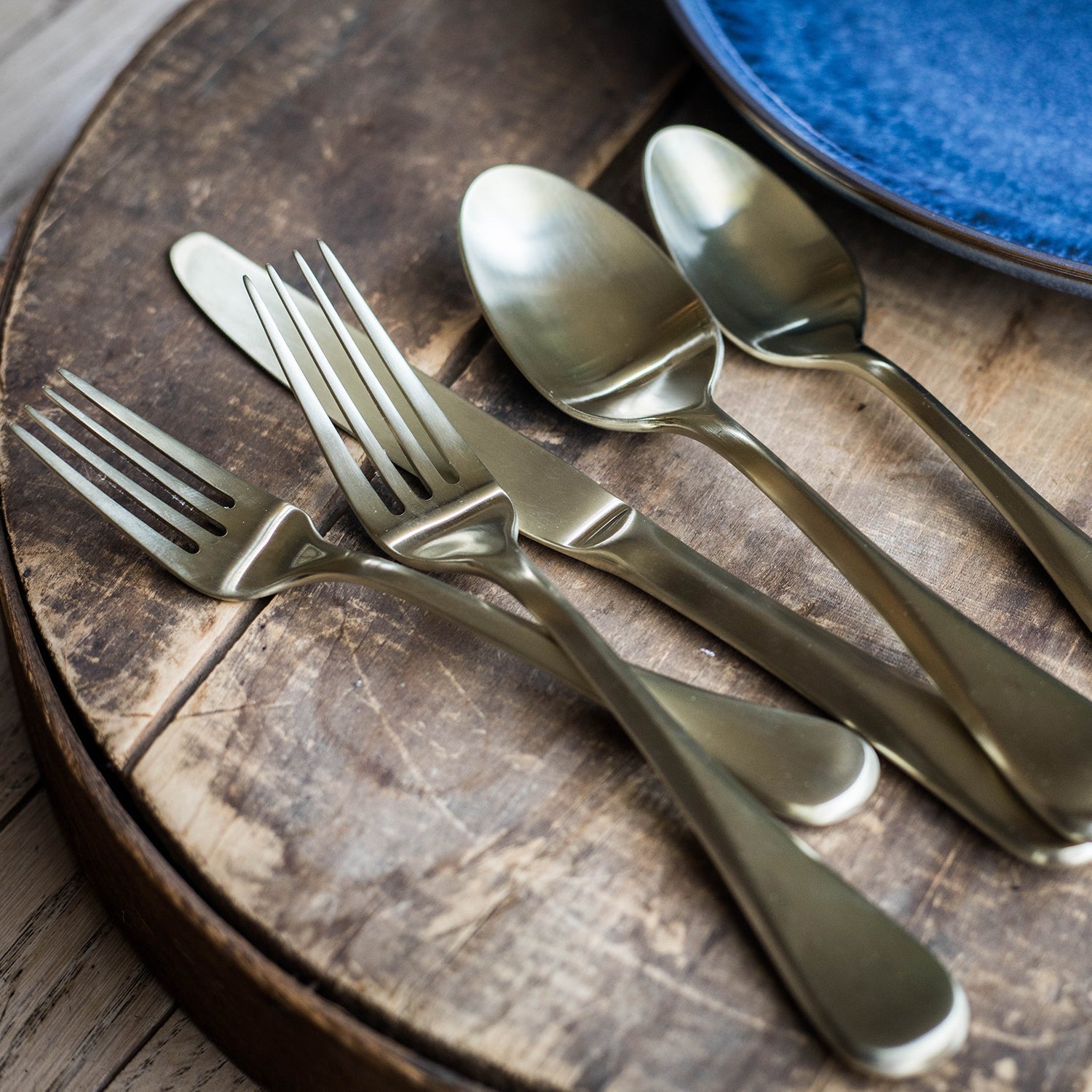 Eloquence Champagne Satin 20 Piece Flatware Set - Image 6