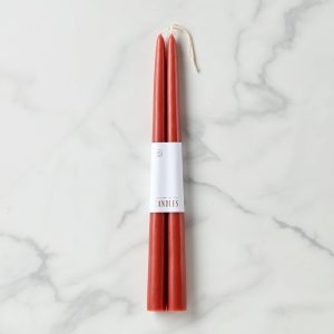 Dipped 12 Taper Candle Pair - Clay