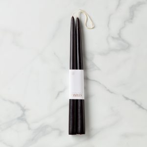 Dipped 12 Taper Candle Pair - Smoke