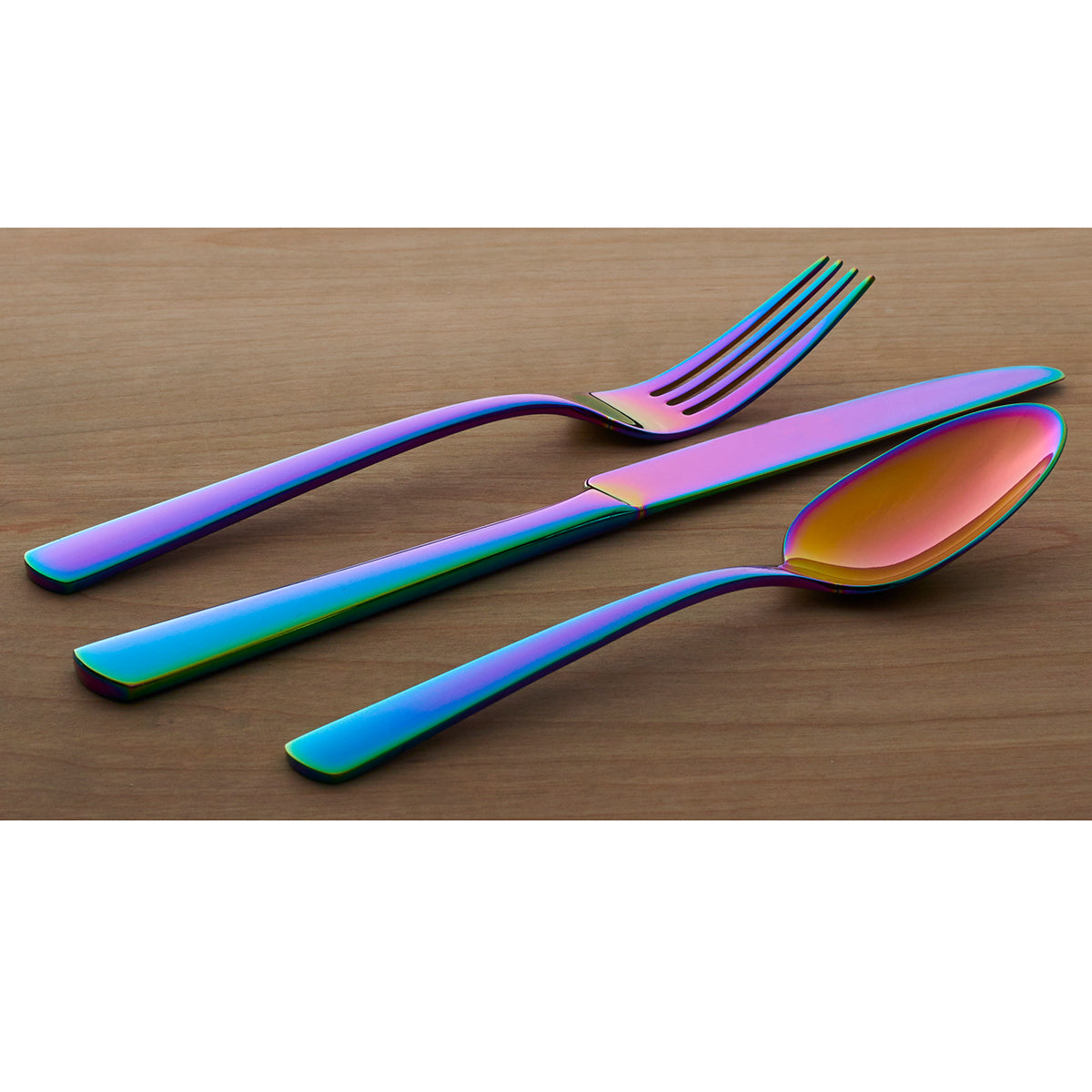 Aptitude Iridescent Mirror 23 Piece Flatware Set - Image 4