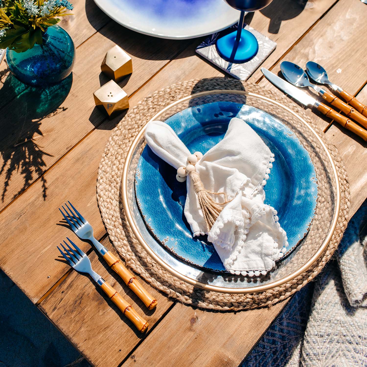 Bamboo Handle 20-Piece Flatware Set - Image 2