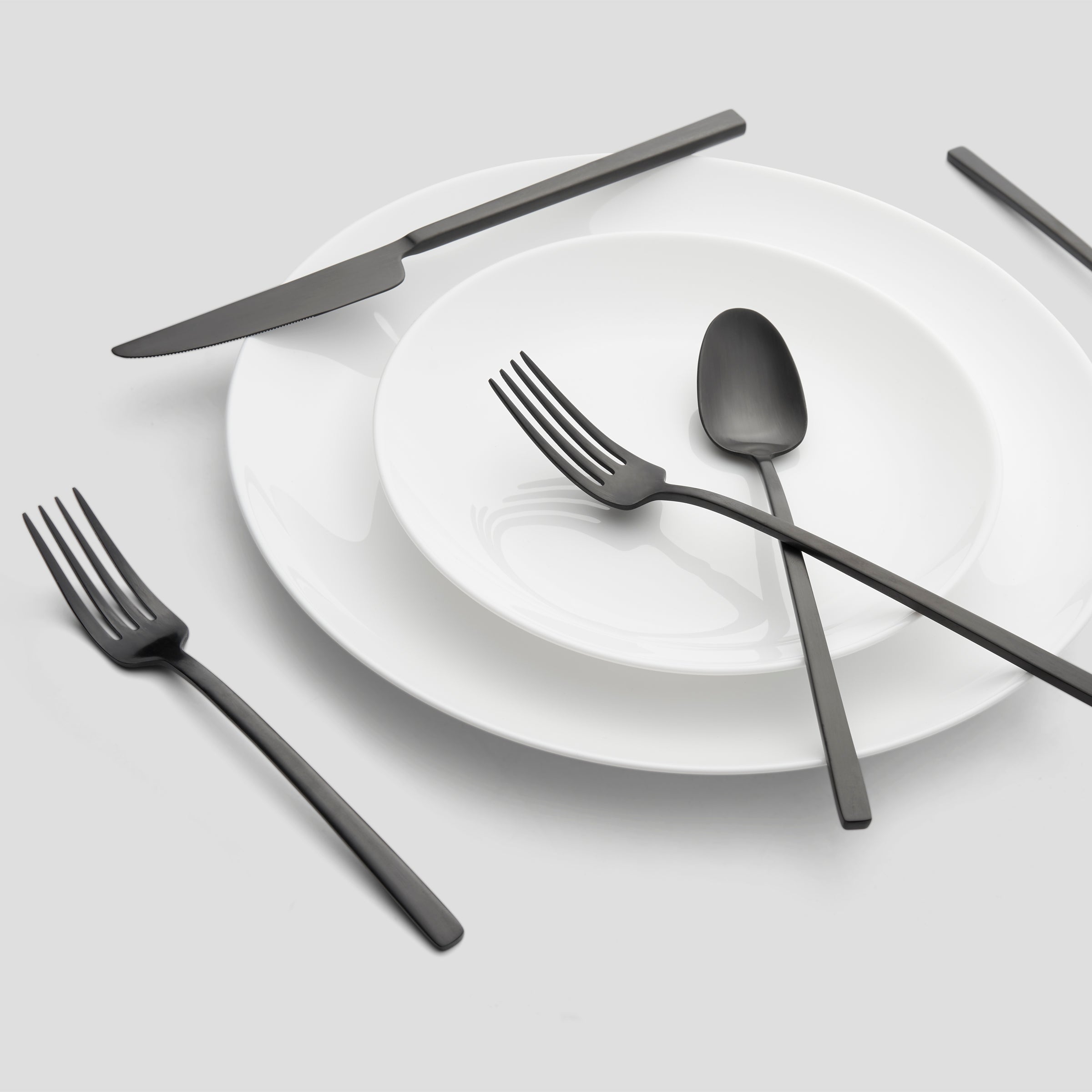 Damaris Black Satin 20 Piece Flatware Set - Image 2