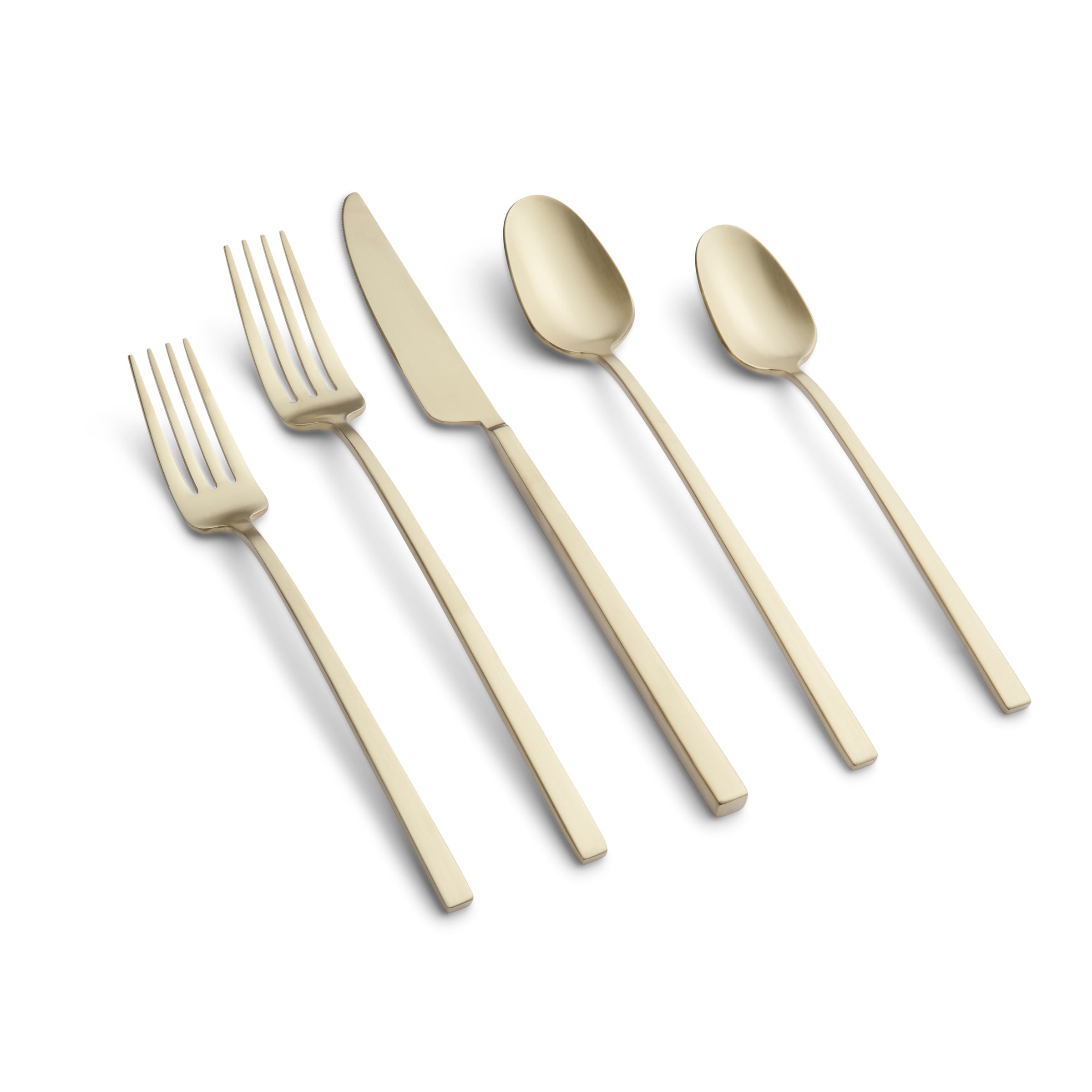 Damaris Champagne Satin 20 Piece Flatware Set - Image 3