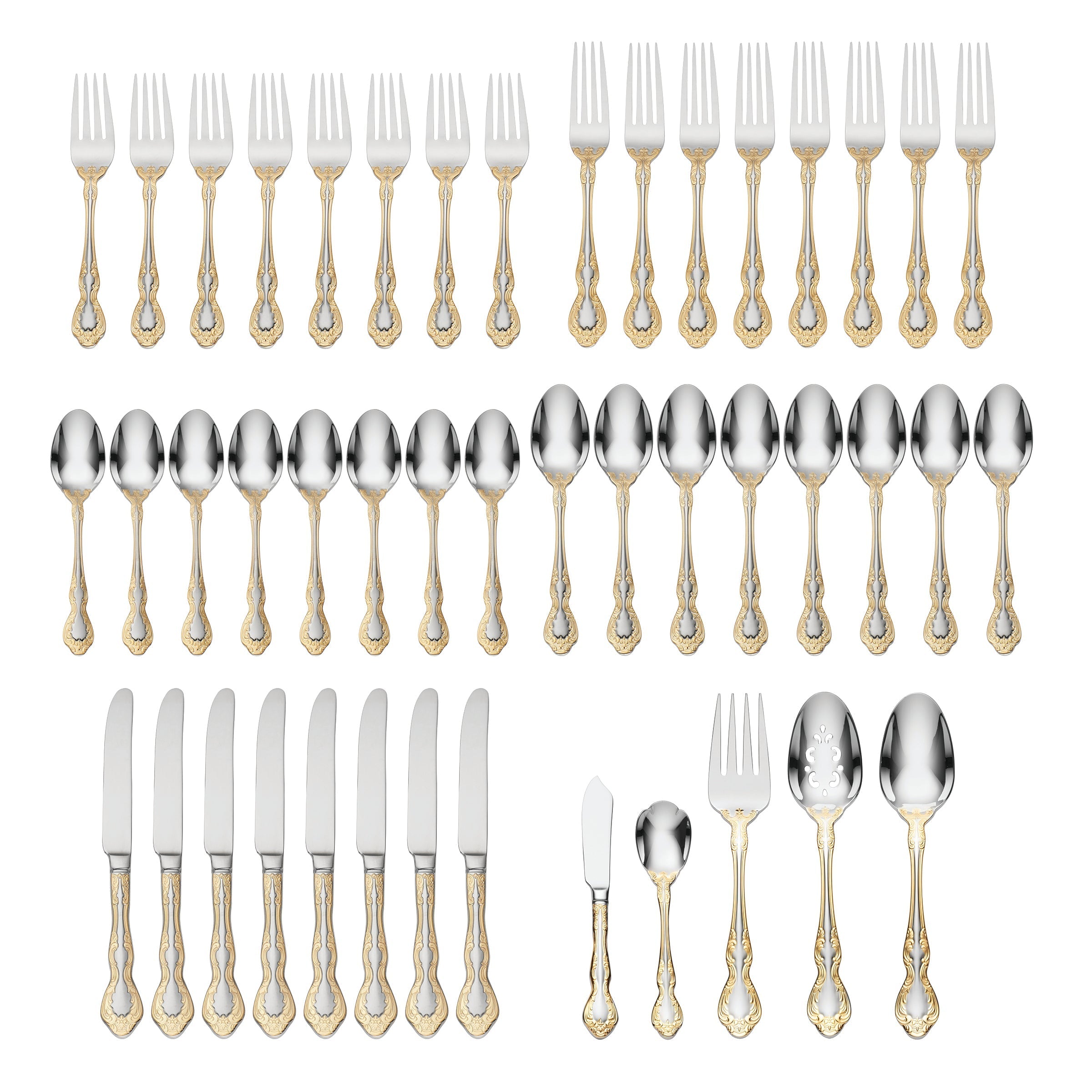 Golden Mandolina 45 Piece Flatware Set - Image 3