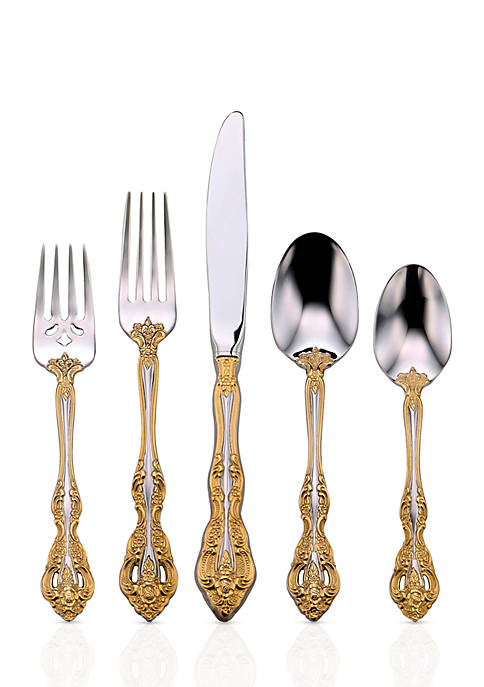 Golden Michelangelo 5 Piece Place Setting